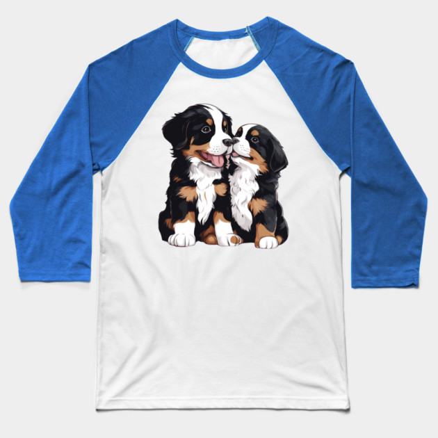 bernese mountain dog puppy Baseball T-Shirt by animegirlnft