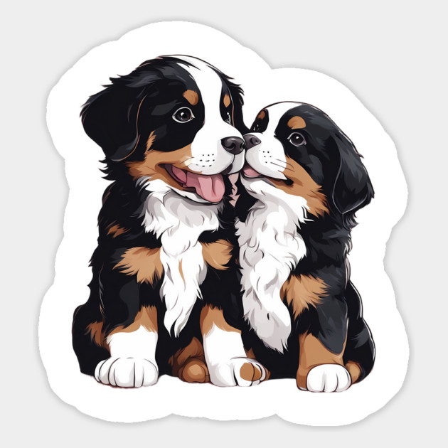 bernese mountain dog puppy Magnet by animegirlnft
