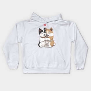 japanese akita puppy Kids Hoodie