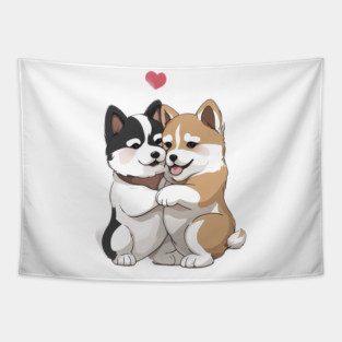 japanese akita puppy Tapestry