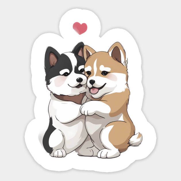 japanese akita puppy Magnet by animegirlnft