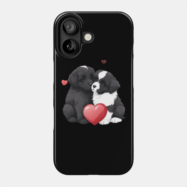 Cute newfoundland puppy Phone Case by animegirlnft