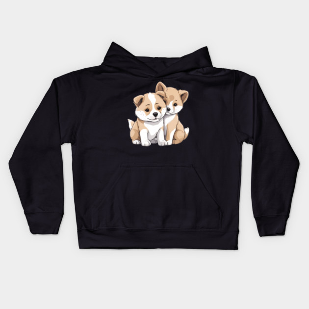 cute akita dog Kids Hoodie by animegirlnft