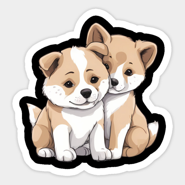 cute akita dog Magnet by animegirlnft