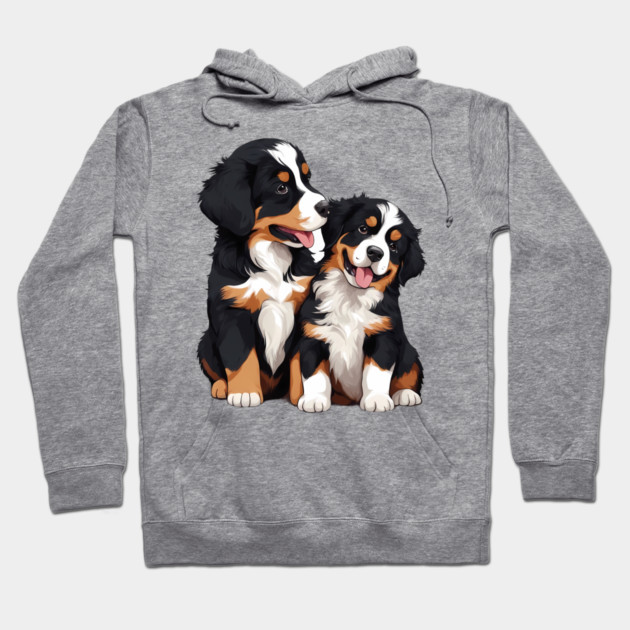 cute bernese mountain dog Hoodie by animegirlnft