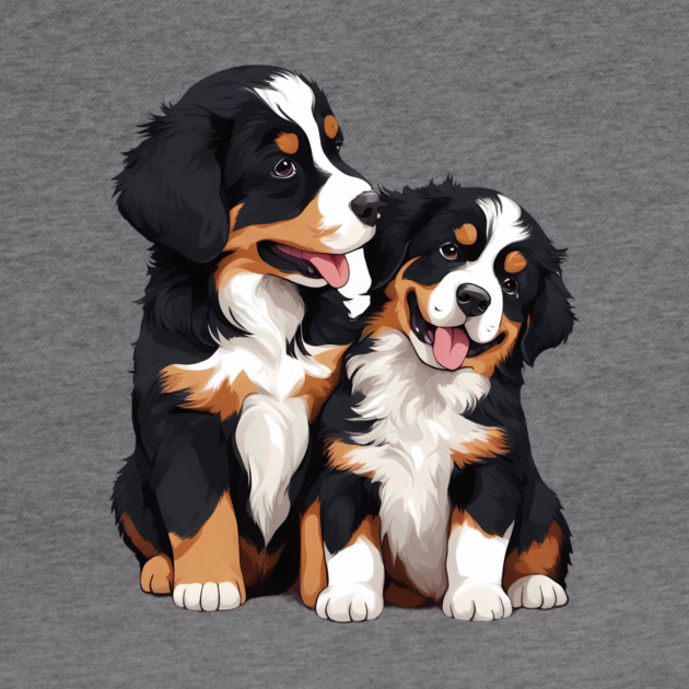 cute bernese mountain dog by animegirlnft