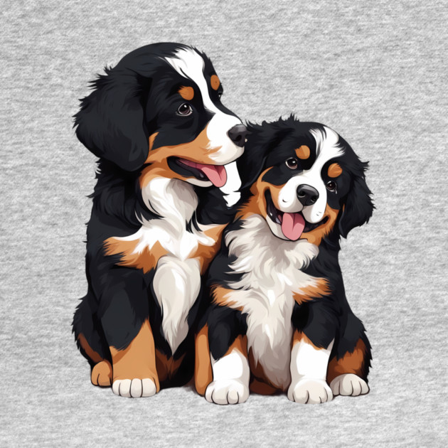 cute bernese mountain dog by animegirlnft