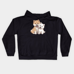 cute akita puppy Kids Hoodie