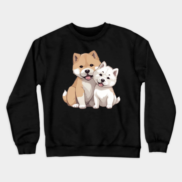 cute akita puppy Crewneck Sweatshirt by animegirlnft