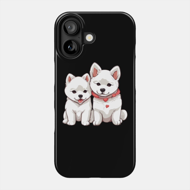 white akita dog Phone Case by animegirlnft