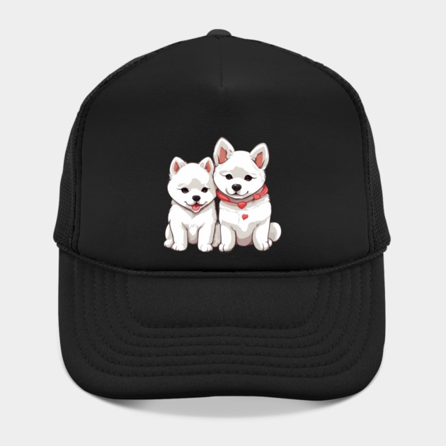 white akita dog by animegirlnft