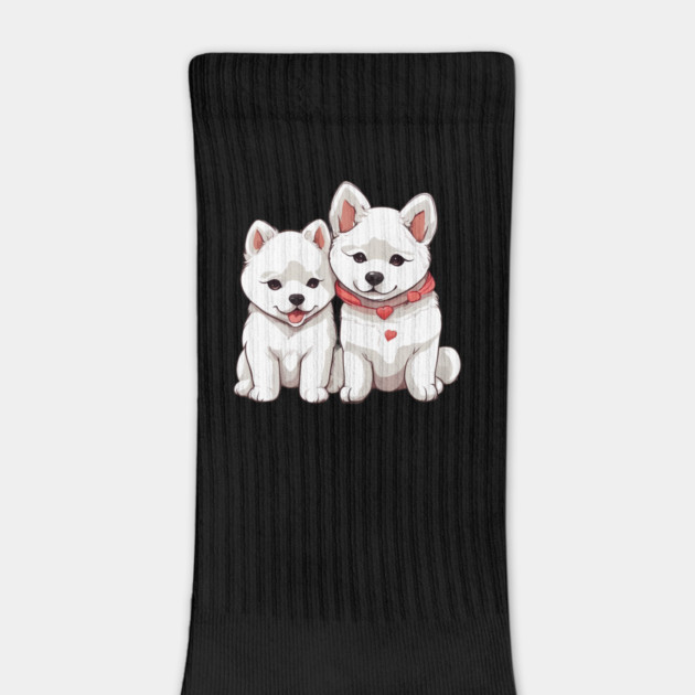 white akita dog by animegirlnft