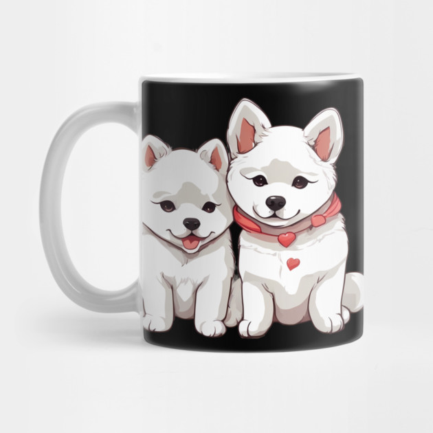 white akita dog by animegirlnft