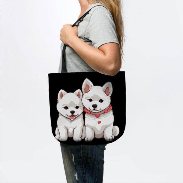 white akita dog by animegirlnft