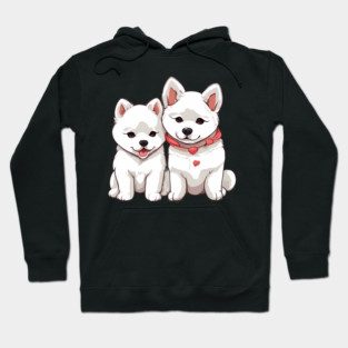 white akita dog Hoodie