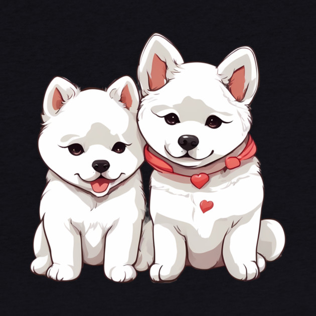 white akita dog by animegirlnft