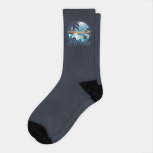 Haleiwa (Rainbow) Bridge on Oahu Socks