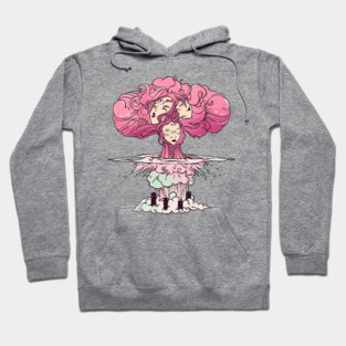 Mushroom Cloud Atomic Bomb Girls Artwork Hoodie
