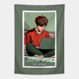 the hermit - house of anubis tarot card Tapestry