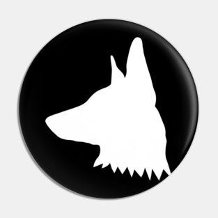 White German Shepherd Gifts Pin