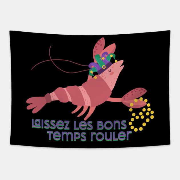 Mardi Gras Party Crawdad Tapestry by HolidayBug
