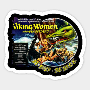 Viking Women Be Bold Be Brave Vintage Style Sticker