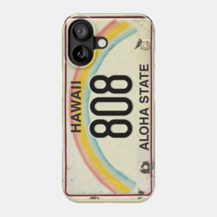 808 Vintage Hawaii License Plate Phone Case