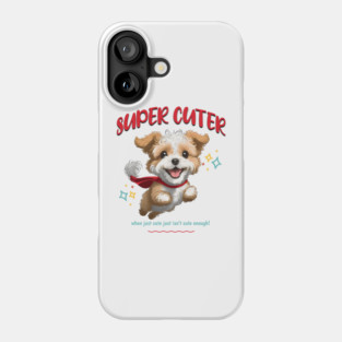Super Cuter, cute superhero dog flying Phone Case