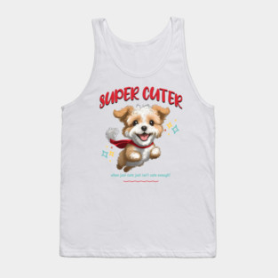 Super Cuter, cute superhero dog flying Tank Top