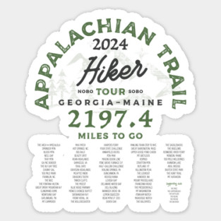 Appalachian Trail 2024 Tour Shirt Sticker