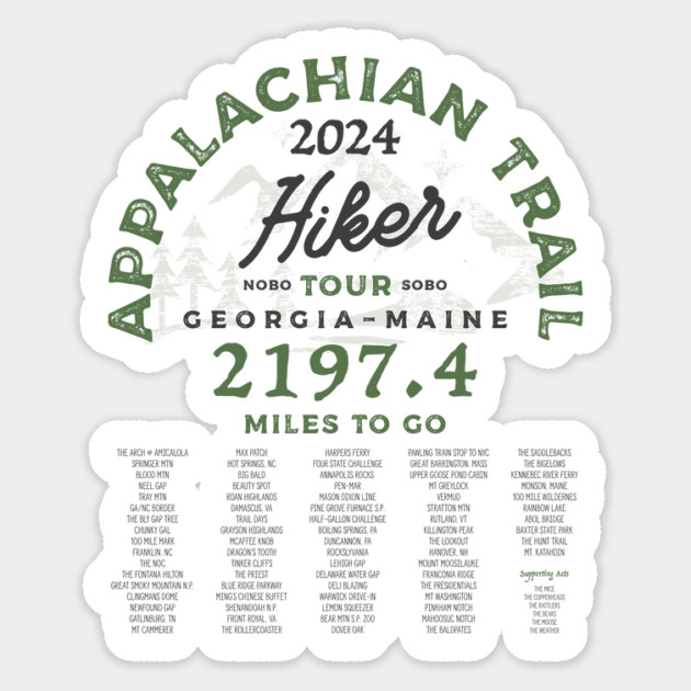 Appalachian Trail 2024 Tour Shirt Magnet by Camp Happy Hour