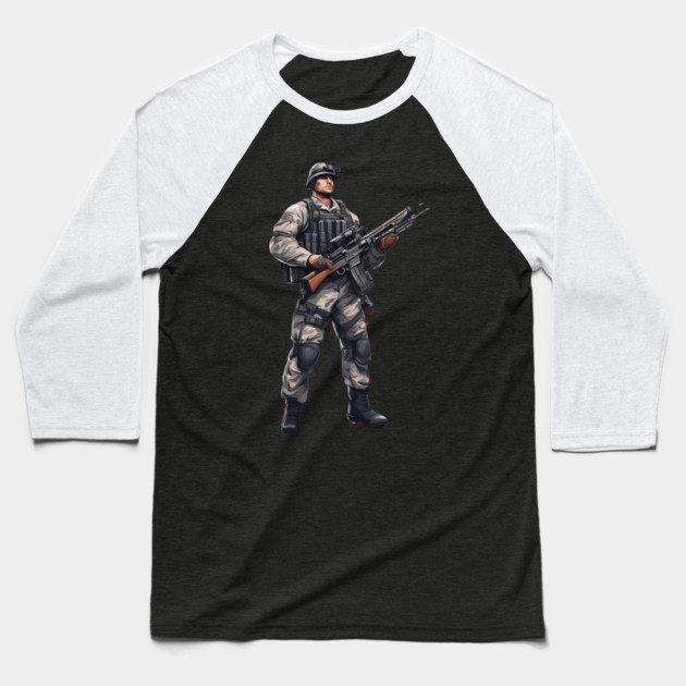 Firepower Baseball T-Shirt by animegirlnft