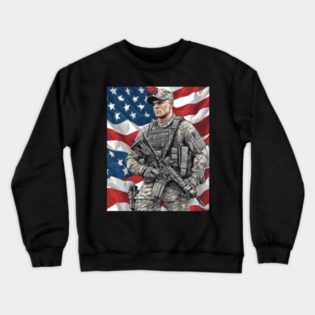 Army Crewneck Sweatshirt by animegirlnft