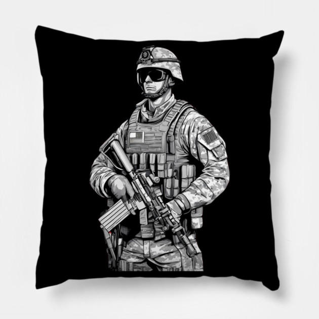 Navy Pillow by animegirlnft