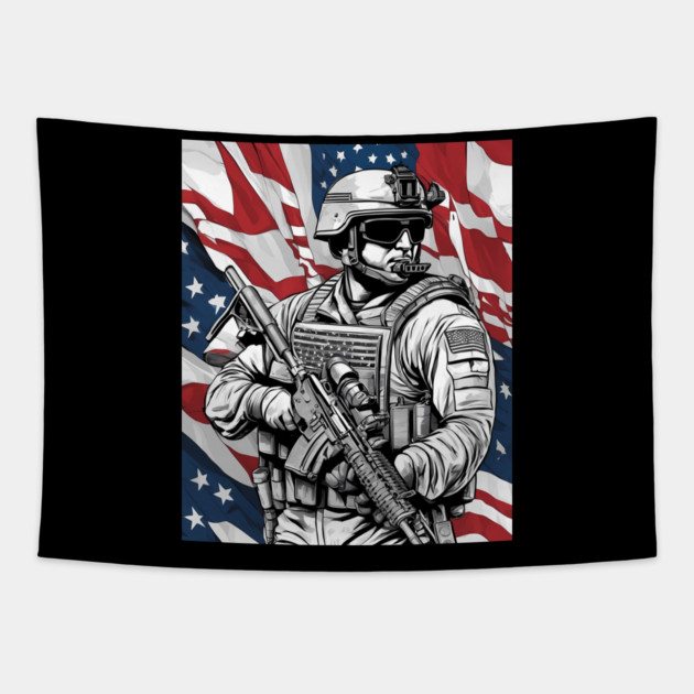 Platoon Tapestry by animegirlnft