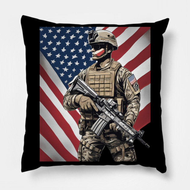 Elite Army Pillow by animegirlnft