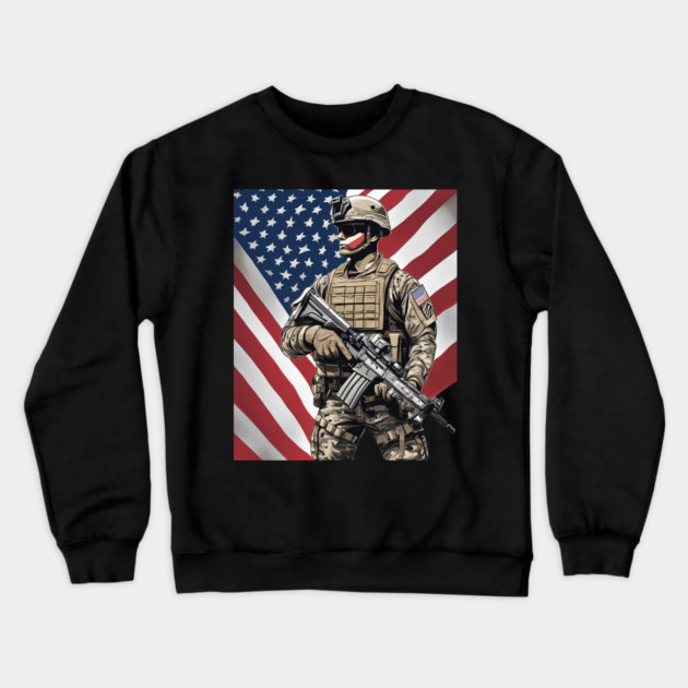 Elite Army Crewneck Sweatshirt by animegirlnft