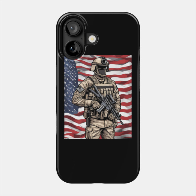 Military Force Phone Case by animegirlnft