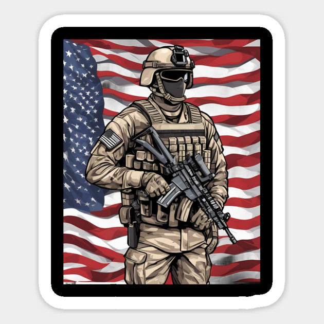 Military Force Sticker by animegirlnft