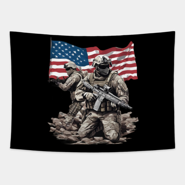 Special Forces Military Unit Tapestry by animegirlnft