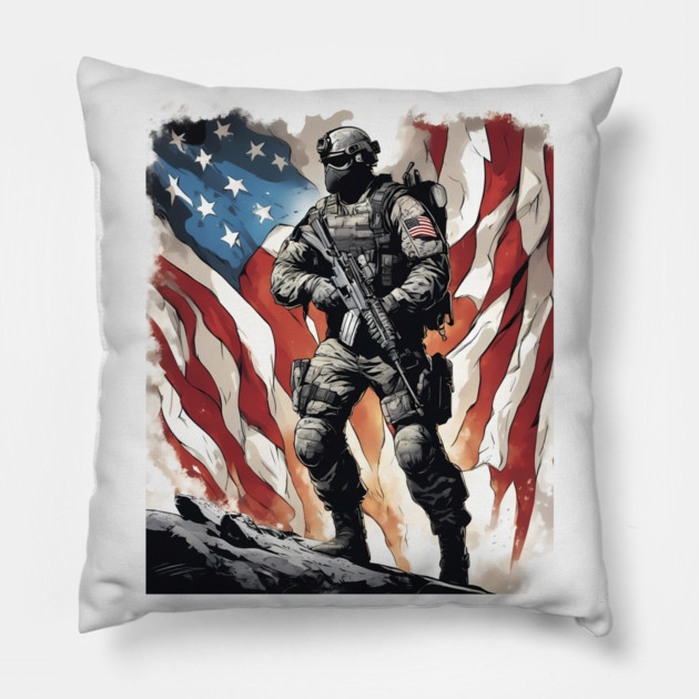 Tactical Soldier Pillow by animegirlnft