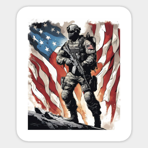 Tactical Soldier Sticker by animegirlnft