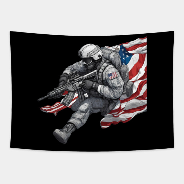 Commando Tapestry by animegirlnft
