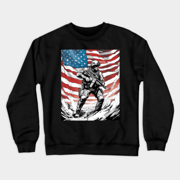 Green Berets Crewneck Sweatshirt by animegirlnft