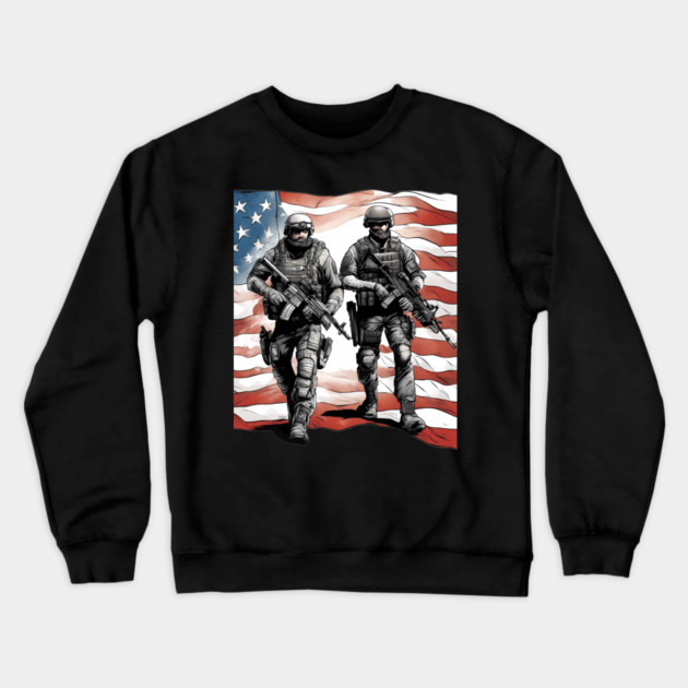Army Delta Crewneck Sweatshirt by animegirlnft