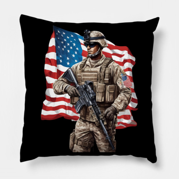 US Marines Pillow by animegirlnft