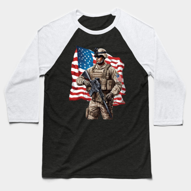 US Marines Baseball T-Shirt by animegirlnft