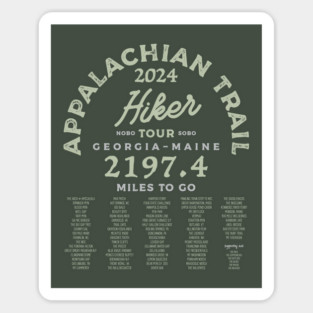 Appalachian Trail 2024 Tour Shirt Magnet