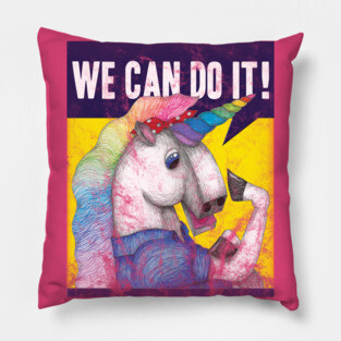 Unicorns Can Do It! Pillow