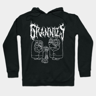 Death Metal Bluey Grannies Rita & Janet Hoodie